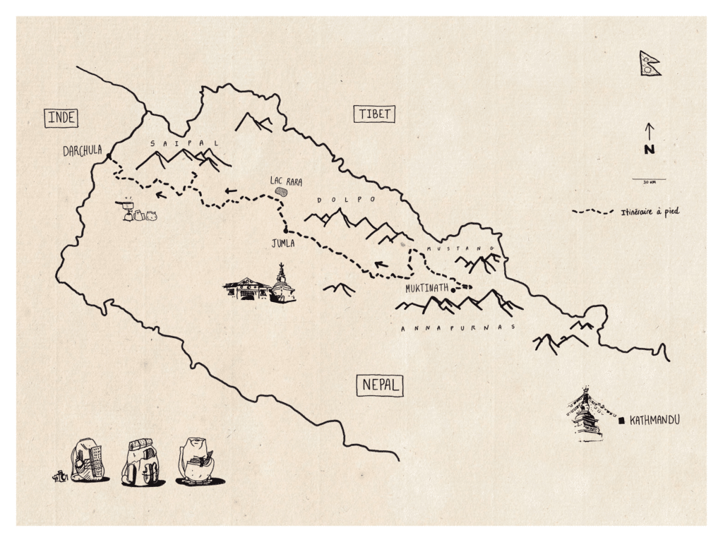 Le parcours de nos trois acolytes. Au total 817,86 Km et 33 700 de dénivelé positif.