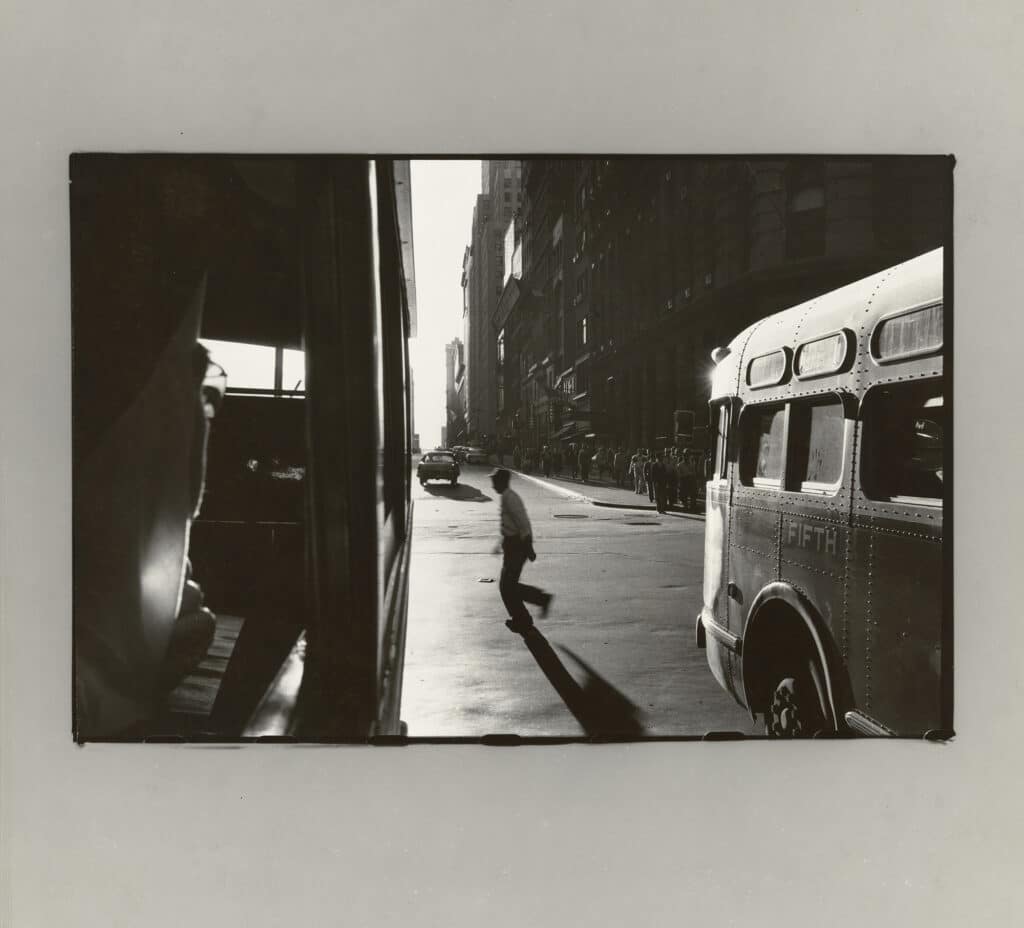 From the Bus, New York, 1958 © Robert Frank, 2024 The June Leaf and Robert Frank Foundation