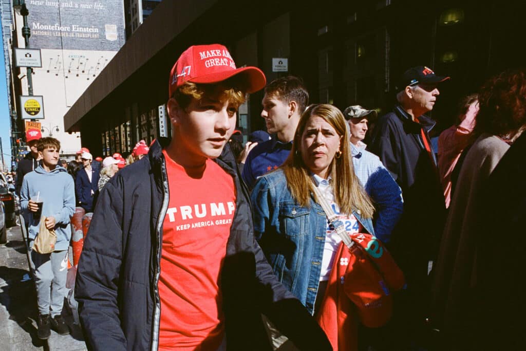 Trump Supporters at Madison Square Garden. New York City. October 27, 2024 © Robert E. Gerhardt