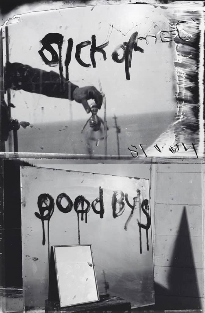 Robert Frank, Sick of Goodby’s, 1978 – Courtesy June Leaf and Robert Frank Foundation, Courtesy Pace gallery and Zander Galerie