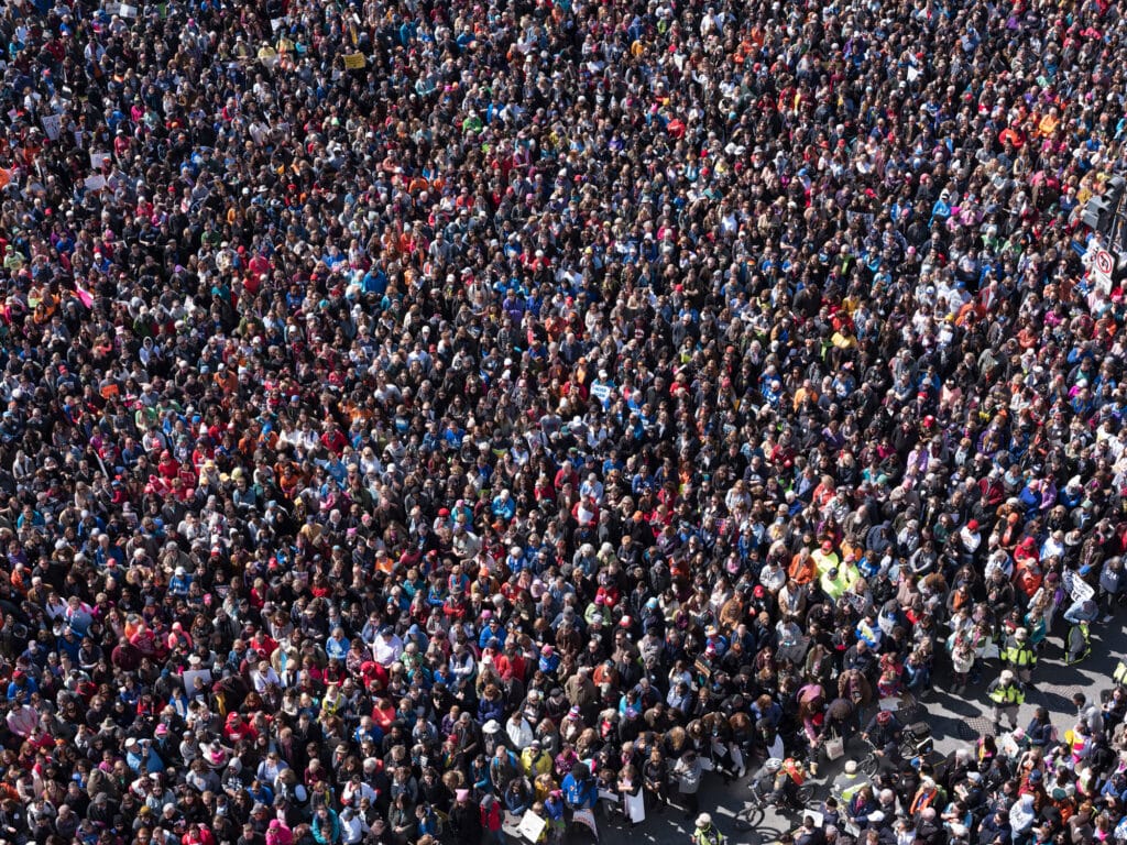 The "March for Our Lives." An estimated 800,000 people attend a demonstration calling for tighter gun control. It was the largest single-day protest in Washington's history. USA. March 24, 2018. © Mark Power / Magnum Photos