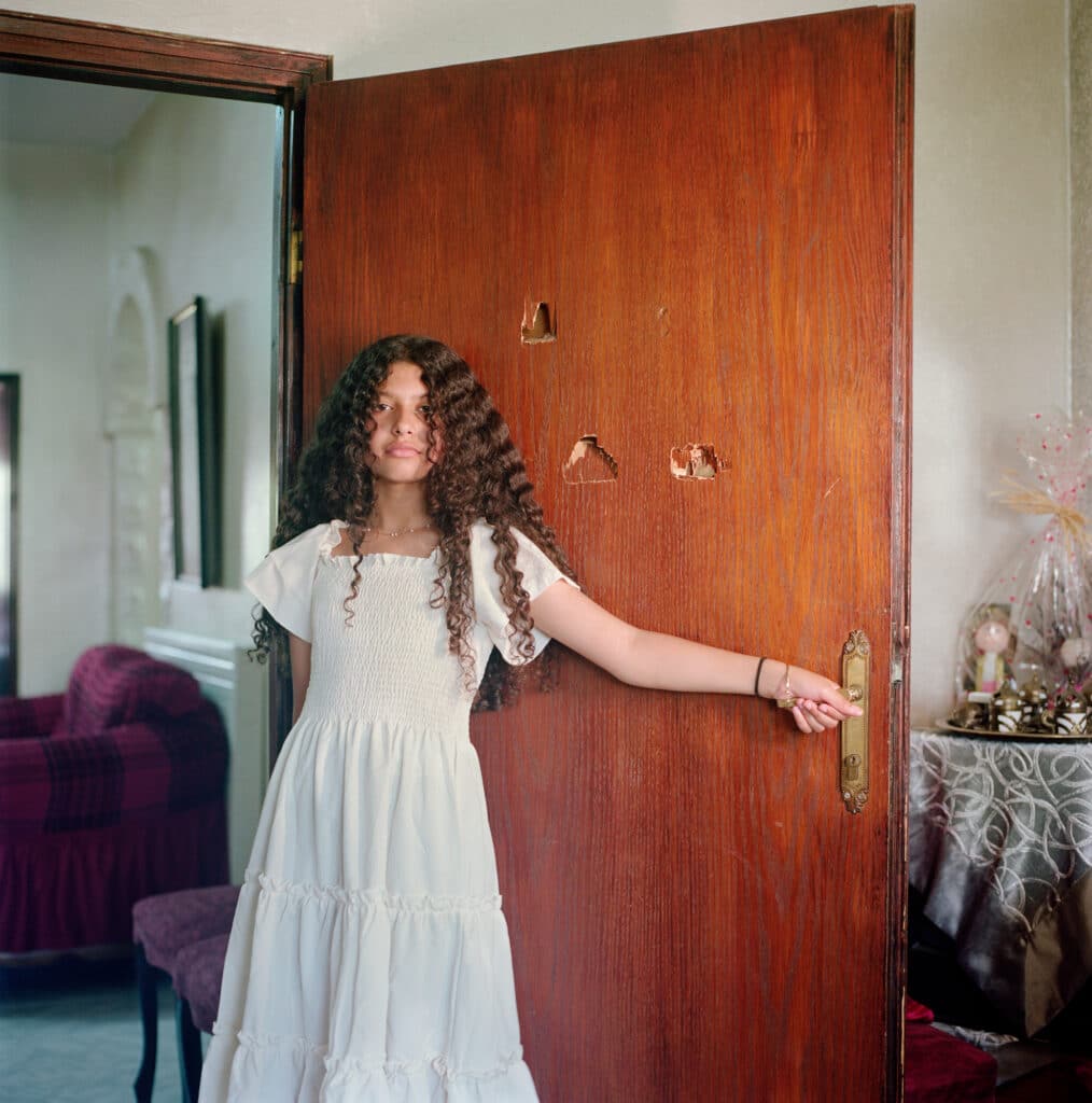 West Bank, Bethlehem. Aida Refugee Camp. June 2024. Dareen dressed up for Eid celebrations. © Alessandra Sanguinetti / Magnum Photos